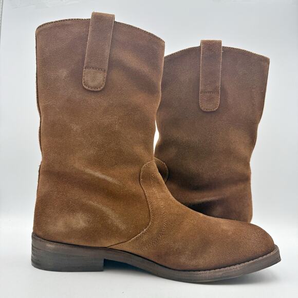 Free People Womens Easton Equestrian Ankle Boots US 9.5 EU 40.5 Brown Suede NIB - Picture 5 of 13